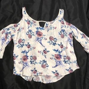 White floral blouse